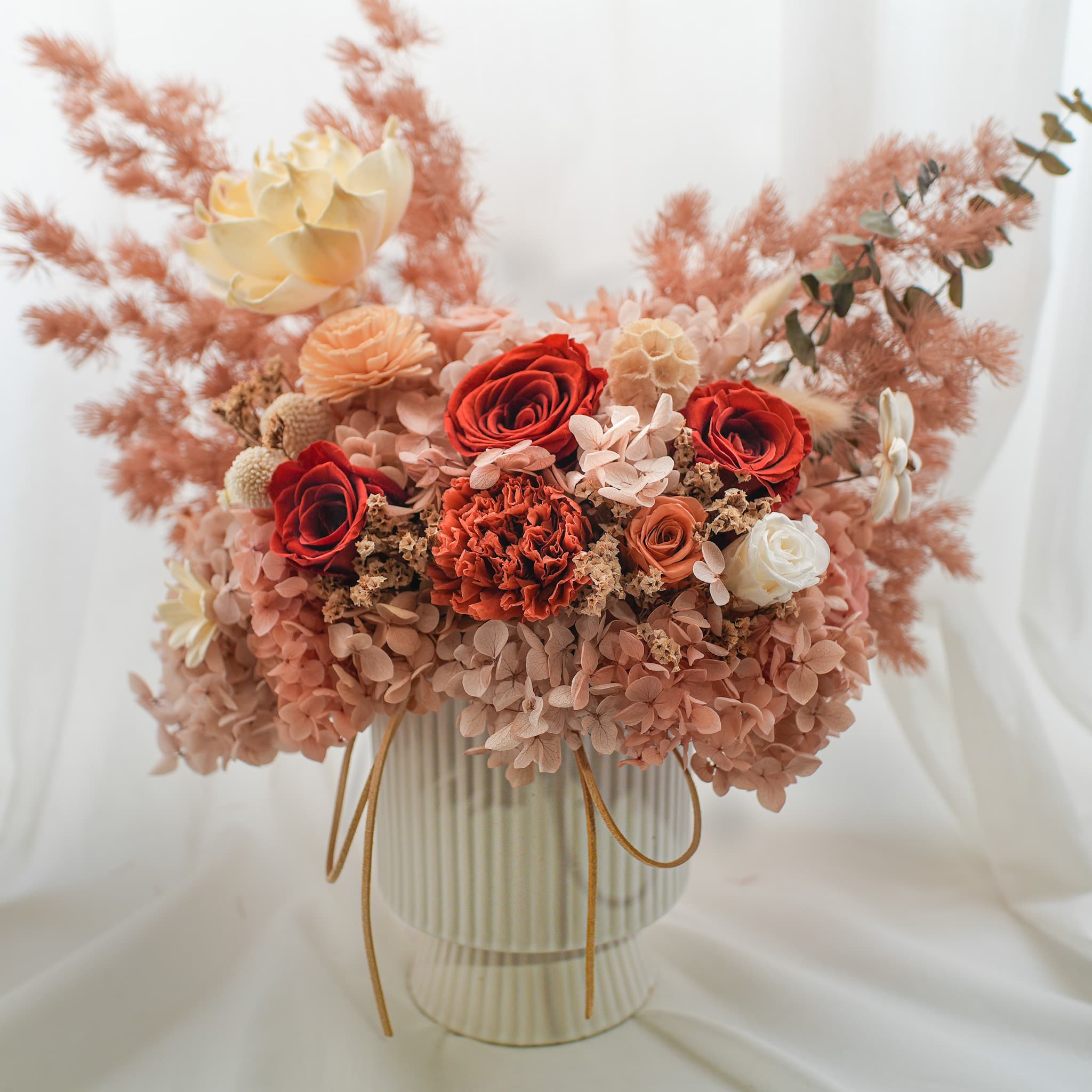 Cashmere Mocha classic preserved flower arrangement